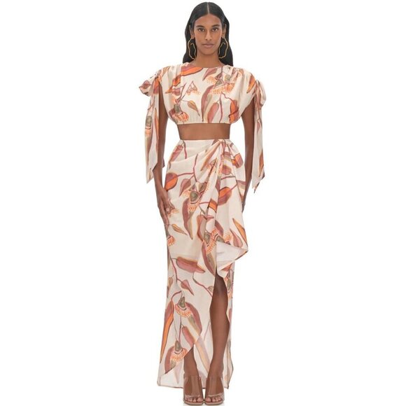 Andrea Iyamah Halima Crop Top Eucalyptus Print - Size Medium - NWT - Picture 6 of 6